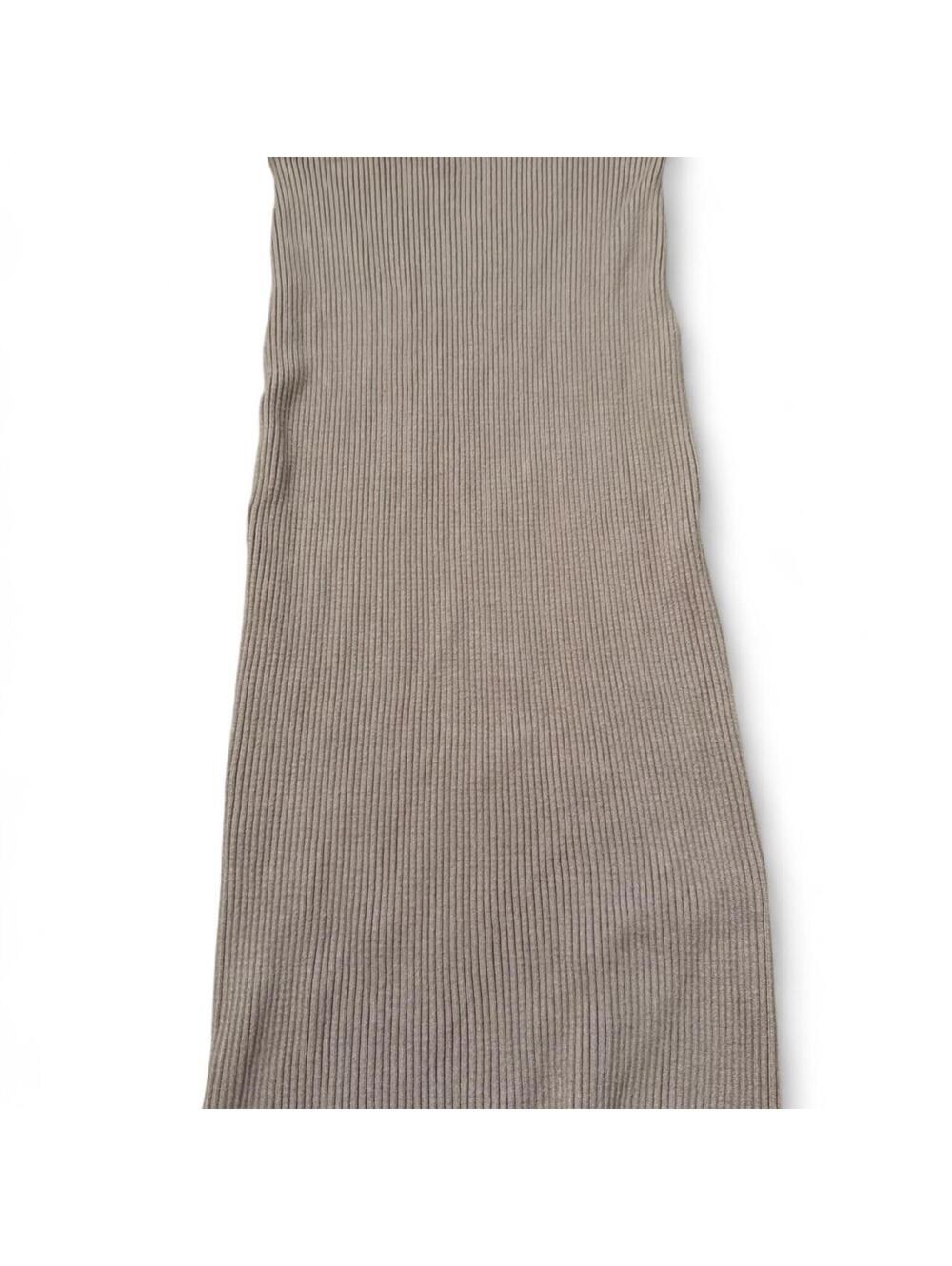 Zara Brown Tan ribbed maxi skirt with stretchy fabric #maxidress #ribbed #skirt